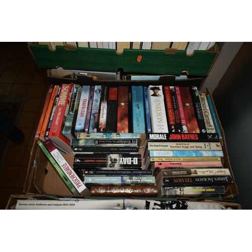 601 - FOUR BOXES OF BOOKS containing approximately 120 titles in hardback and paperback formats on the sub... 