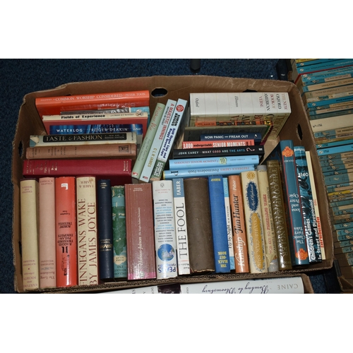 624 - FOUR BOXES OF  BOOKS containing approximately 200 miscellaneous titles in hardback and paperback for... 