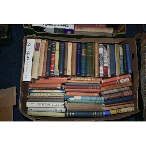 626 - FOUR BOXES OF BOOKS containing over 210 miscellaneous titles in hardback and paperback formats, subj... 