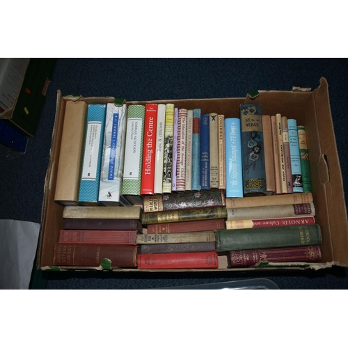 632 - FOUR BOXES OF BOOKS, approximately one hundred and thirty titles in hardback and paperback formats, ... 