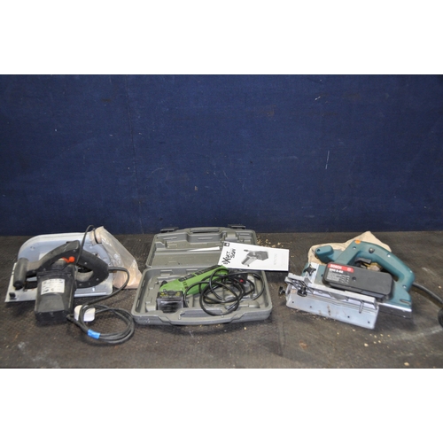 1103 - A CASED EXAKT EC310-GL SAW, a Bosch GHO-2-82 Electric Planer with guide and an unbranded Circular sa... 