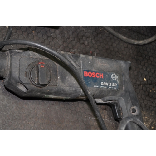 1104 - A DRAPER 110V TRANSFORMER, a Bosch GBH-2-SR 110v SDS drill, a vintage Black and Decker 240v Circular... 