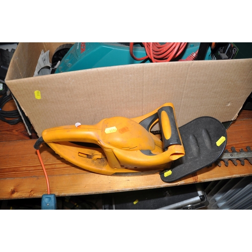 1106 - A BOSCH ROTAK 32R ELECTRIC LAWN MOWER with grass box and original box (PAT pass and working) and a J... 