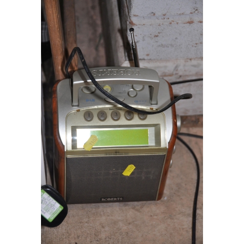 1107 - A ROBERTS RD-5 DAB RADIO (aerial loose) and two oil filled radiators (all PAT pass and working) (3)