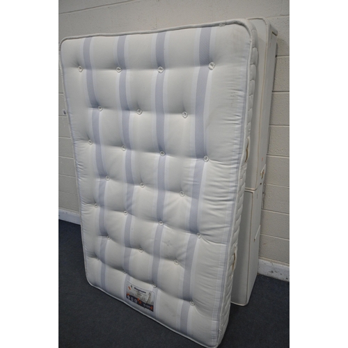 1282 - A FOUR FOOT SLEEPEEZEE DEVAN BED AND MATTRESS (condition report:- some scuff marks)