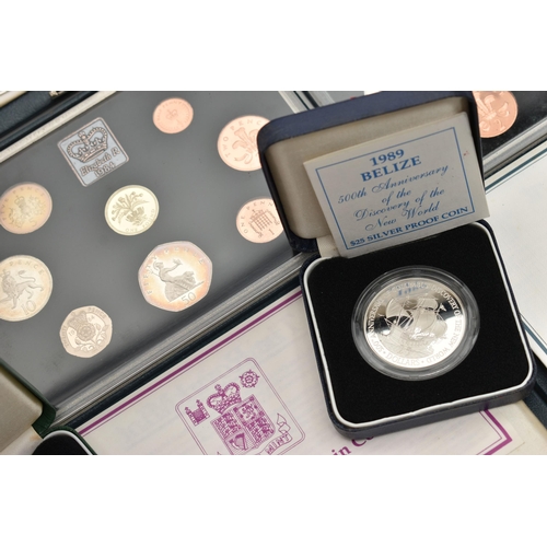 115 - A QUANTITY OF SILVER SILVER PROOF AND PROOF COINAGE, to include Royal Mint proof year sets 1980,  84... 