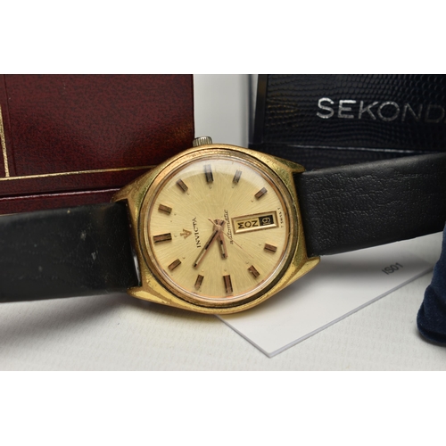 73 - FIVE GENTS WRISTWATCHES, to include a 1970s Seiko 5 Automatic, 21 jewels, fitted with a bracelet and... 