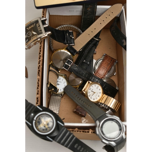 95 - A BOX OF ASSORTED WRISTWATCHES, ladys and gents watches with names to include 'Rotary, Limit, Seiko,... 