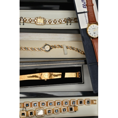 97 - A BOX OF ASSORTED LADYS FASHION WRISTWATCHES, boxed watches names to include 'Gossip, Reflex, La Cha... 