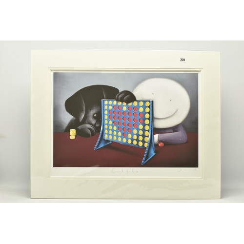 335 - DOUG HYDE (BRITISH 1972) 'CONNECT FOR LOVE', a signed limited edition print depicting a figure playi... 