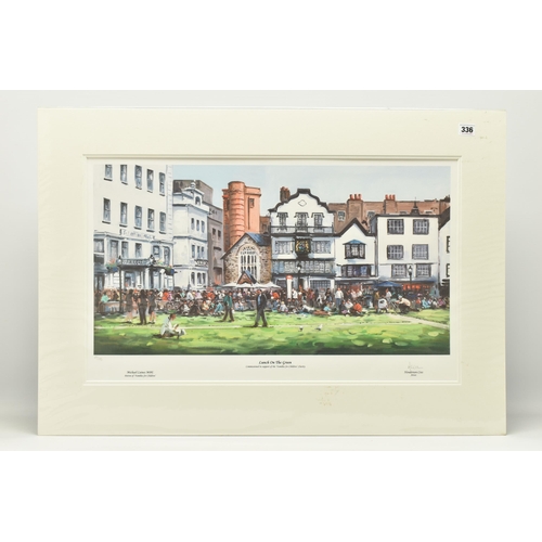 336 - HENDERSON CISZ (BRAZIL 1960) 'LUNCH ON THE GREEN', a signed limited edition print depicting Exeter C... 