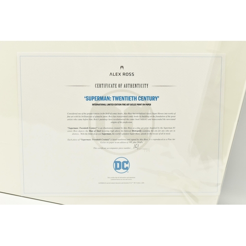 340 - ALEX ROSS FOR DC COMICS (AMERICAN CONTEMPORARY) 'SUPERMAN: TWENTIETH CENTURY' signed limited edition... 