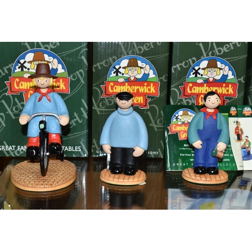 394 - NINE BOXED ROBERT HARROP CAMBERWICK GREEN FIGURES, comprising CG48 Dutch Organ Dancers, CG61 Windy M... 