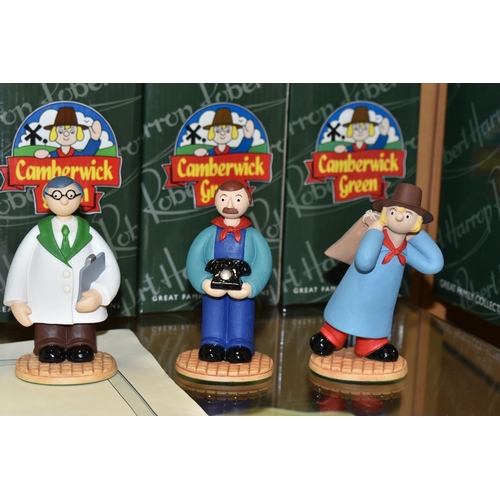 398 - A GROUP OF BOXED ROBERT HARROP CAMBERWICK GREEN FIGURES, comprising CG61 Windy Miller, CG57 Mr Wanta... 