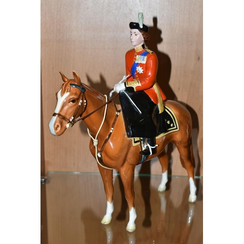 408 - BESWICK H.M. QUEEN ELIZABETH II ON IMPERIAL, Trooping the Colour 1957, No 1546 (1) (Condition Report... 