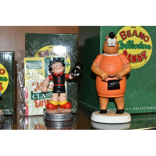 423 - A GROUP OF ROBERT HARROP BOXED BEANO AND DANDY COLLECTION FIGURES, comprising BD21 'Pa Bear', BD04 '... 