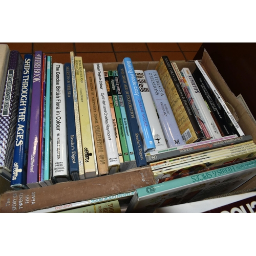 448 - THREE BOXES AND LOOSE BOOKS AND SUNDRY ITEMS, to include approximately sixty books, titles to includ... 