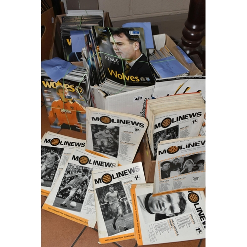 489 - THREE BOXES OF WOLVERHAMPTON WANDERERS Football Programmes dating from the 1960's- 2000's