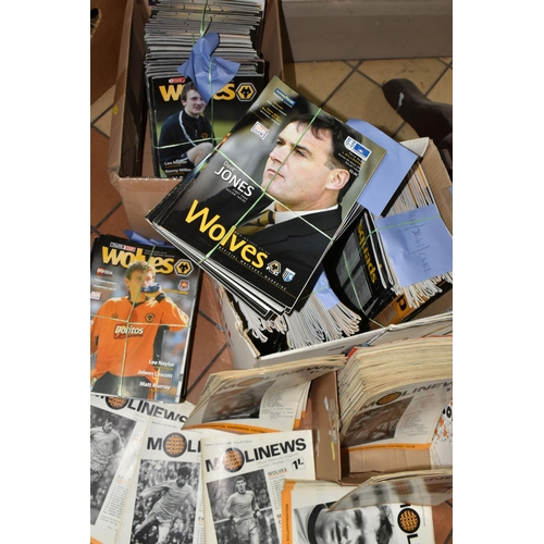 489 - THREE BOXES OF WOLVERHAMPTON WANDERERS Football Programmes dating from the 1960's- 2000's