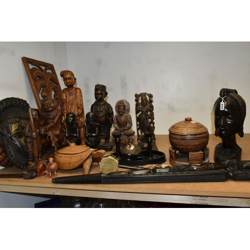 512 - A COLLECTION OF TRIBAL AND TOURIST ITEMS, twenty seven pieces to include a female bust, eight assort... 