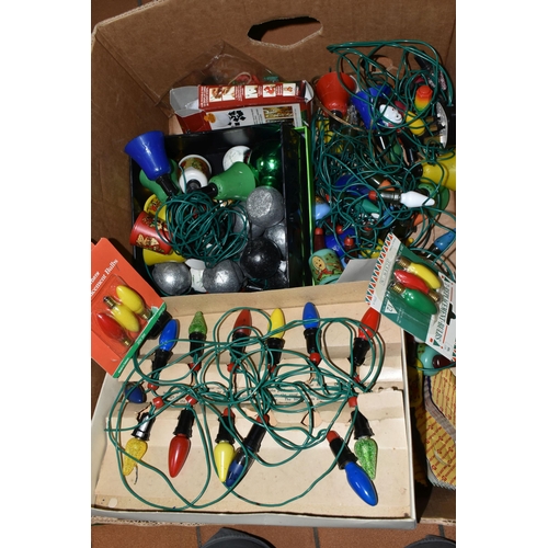 532 - FIVE BOXES OF ASSORTED 1960'S AND VINTAGE CHRISTMAS ORNAMENTS AND BAUBLES, to include vintage paper ... 