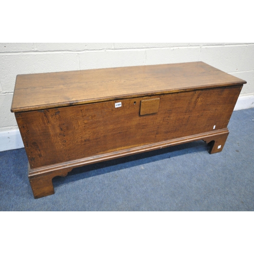 1194 - A REPRODUCTION OAK BLANKET CHEST/COFFER, on bracket feet, width 125cm x depth 42cm x height 53cm (co... 