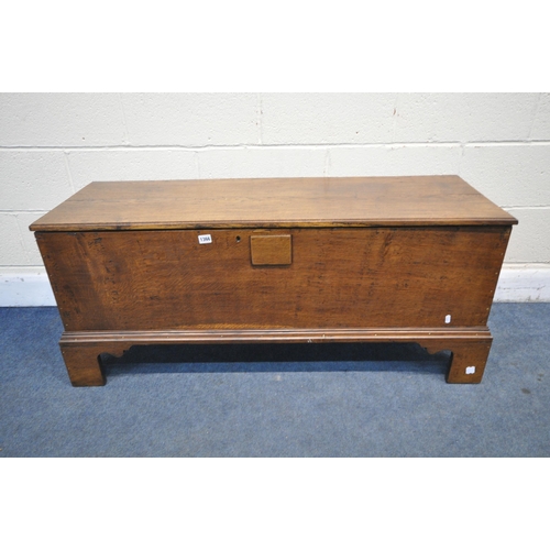 1194 - A REPRODUCTION OAK BLANKET CHEST/COFFER, on bracket feet, width 125cm x depth 42cm x height 53cm (co... 