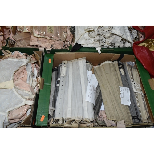 578 - A COLLECTION OF 19TH, 20TH AND EARLY 21ST CENTURY CORSETS, HISTORICAL DOCUMENTS, ADVERTISEMENTS, SKE... 