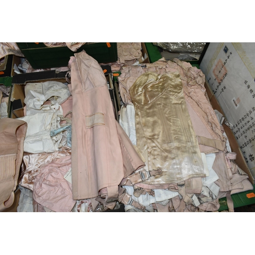 578 - A COLLECTION OF 19TH, 20TH AND EARLY 21ST CENTURY CORSETS, HISTORICAL DOCUMENTS, ADVERTISEMENTS, SKE... 