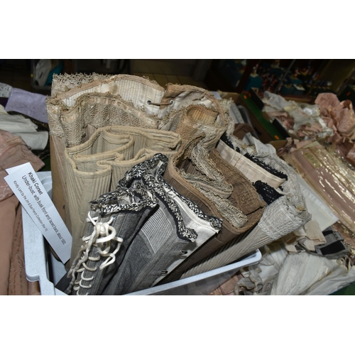 578 - A COLLECTION OF 19TH, 20TH AND EARLY 21ST CENTURY CORSETS, HISTORICAL DOCUMENTS, ADVERTISEMENTS, SKE... 