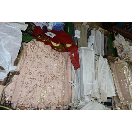 578 - A COLLECTION OF 19TH, 20TH AND EARLY 21ST CENTURY CORSETS, HISTORICAL DOCUMENTS, ADVERTISEMENTS, SKE... 