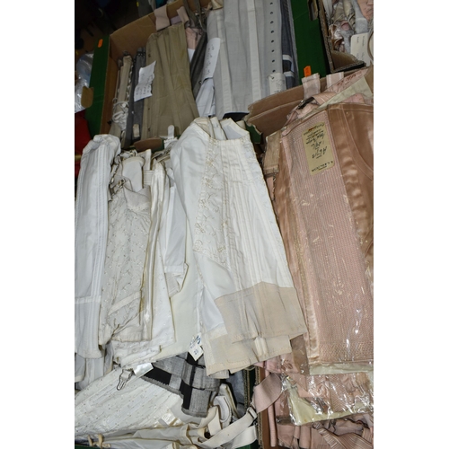 578 - A COLLECTION OF 19TH, 20TH AND EARLY 21ST CENTURY CORSETS, HISTORICAL DOCUMENTS, ADVERTISEMENTS, SKE... 