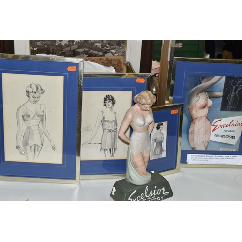 578 - A COLLECTION OF 19TH, 20TH AND EARLY 21ST CENTURY CORSETS, HISTORICAL DOCUMENTS, ADVERTISEMENTS, SKE... 