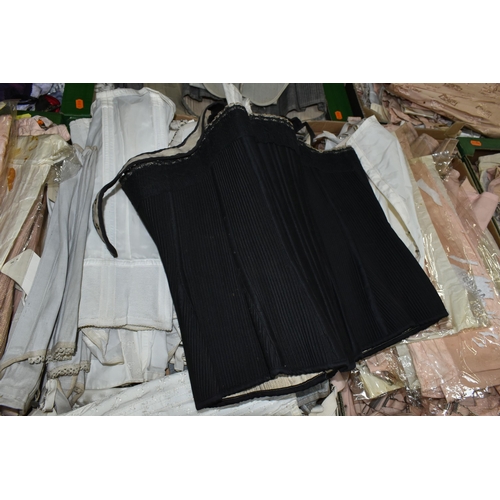 578 - A COLLECTION OF 19TH, 20TH AND EARLY 21ST CENTURY CORSETS, HISTORICAL DOCUMENTS, ADVERTISEMENTS, SKE... 
