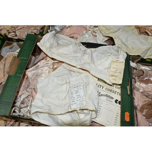 578 - A COLLECTION OF 19TH, 20TH AND EARLY 21ST CENTURY CORSETS, HISTORICAL DOCUMENTS, ADVERTISEMENTS, SKE... 