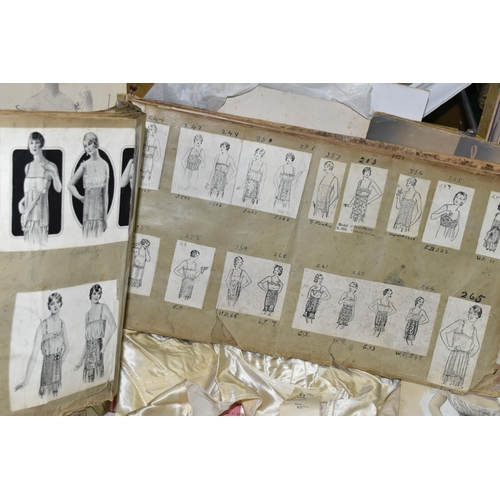 578 - A COLLECTION OF 19TH, 20TH AND EARLY 21ST CENTURY CORSETS, HISTORICAL DOCUMENTS, ADVERTISEMENTS, SKE... 