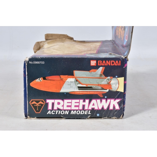 18 - A BOXED BANDAI TERRAHAWKS TREEHAWK ACTION MODEL, No.0988703, model still attached to box base, with ... 