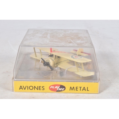 20 - SIX BOXED PLAY ME DIECAST AIRCRAFT MODELS, Spanish made c.1970's, all appear complete and in very go... 