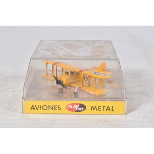 20 - SIX BOXED PLAY ME DIECAST AIRCRAFT MODELS, Spanish made c.1970's, all appear complete and in very go... 