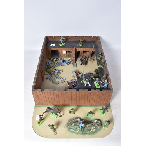 26 - A BINBAK MODELS WOODEN TOY FORT HURON, play worn condition but appears largely complete with minor m... 