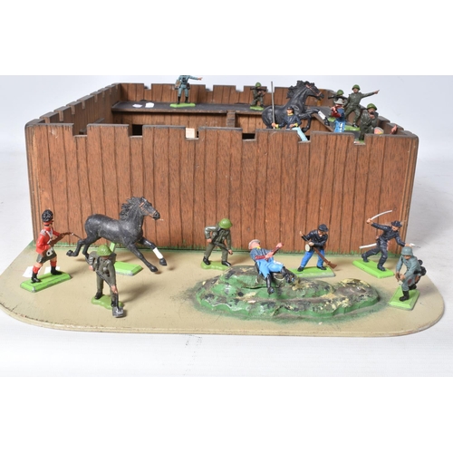 26 - A BINBAK MODELS WOODEN TOY FORT HURON, play worn condition but appears largely complete with minor m... 