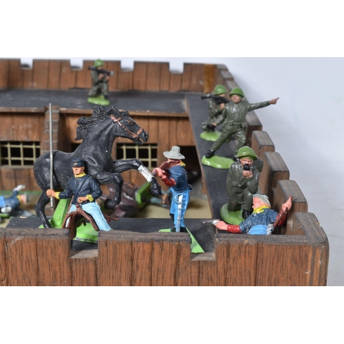 26 - A BINBAK MODELS WOODEN TOY FORT HURON, play worn condition but appears largely complete with minor m... 