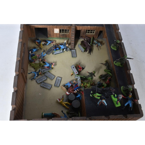 26 - A BINBAK MODELS WOODEN TOY FORT HURON, play worn condition but appears largely complete with minor m... 