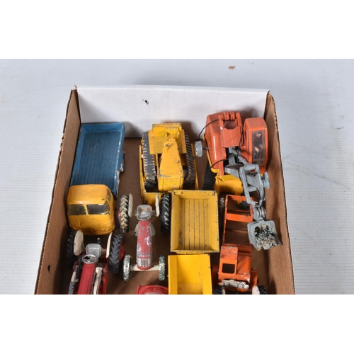 31 - A QUANTITY OF UNBOXED AND ASSORTED PLAYWORN DIECAST VEHICLES, to include Spot-On Morris 1100, No.274... 