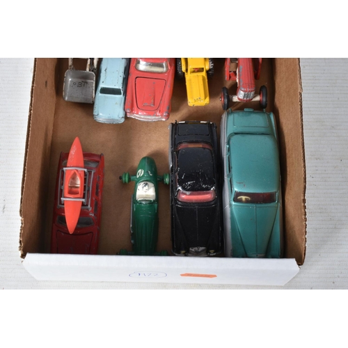 31 - A QUANTITY OF UNBOXED AND ASSORTED PLAYWORN DIECAST VEHICLES, to include Spot-On Morris 1100, No.274... 