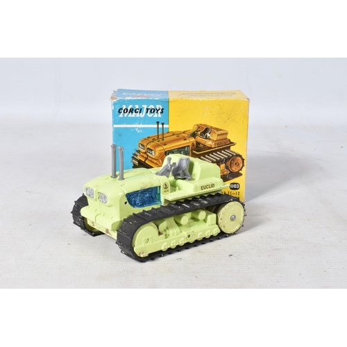 32 - A BOXED CORGI MAJOR TOYS EUCLID TC-12 TWIN CRAWLER TRACTOR, No.1103, lime green body with black trac... 