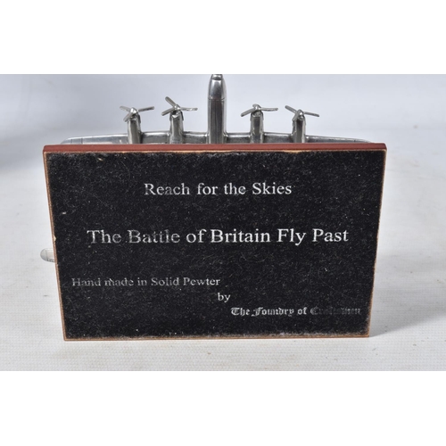 33 - A COLLECTION OF BOXED AND UNBOXED PEWTER AIRCRAFT MODELS, to include Pewter 4U2 'The Last Flight of ... 