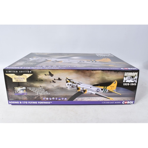 6 - A BOXED LIMITED EDITION CORGI AVIATION ARCHIVE BOEING B-17G FLYING FORTRESS 1:72 DIE-CAST MODEL MILI... 