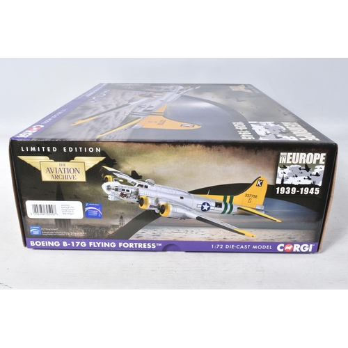 6 - A BOXED LIMITED EDITION CORGI AVIATION ARCHIVE BOEING B-17G FLYING FORTRESS 1:72 DIE-CAST MODEL MILI... 