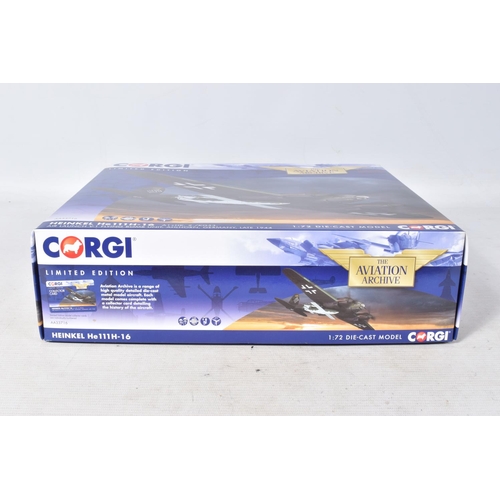 7 - A BOXED LIMITED EDITION CORGI AVIATION ARCHIVE HEINKEL He111H-16 1:72 DIE-CAST MODEL MILITARY AIRCRA... 